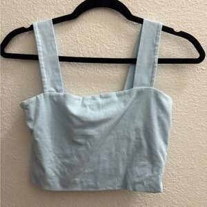 Beginning Boutique Sky Blue Crop Top